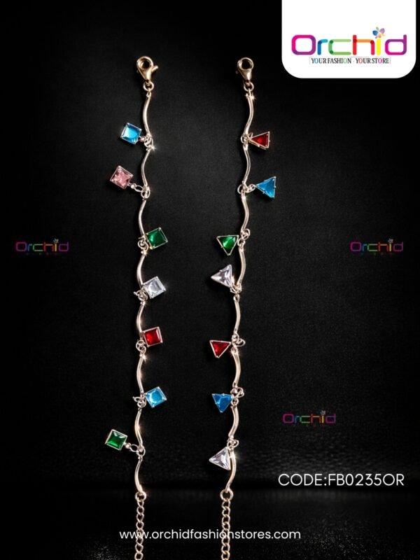 Fancy bracelet online orchid fashions (4) multicolor crystal bracelet for women