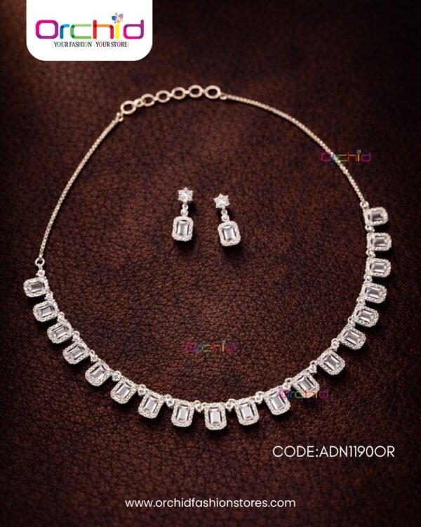 necklace rubby stone online orchid fashion (2) Crystal Necklace Set for Women | \Jewelry Set – Orchid fashion